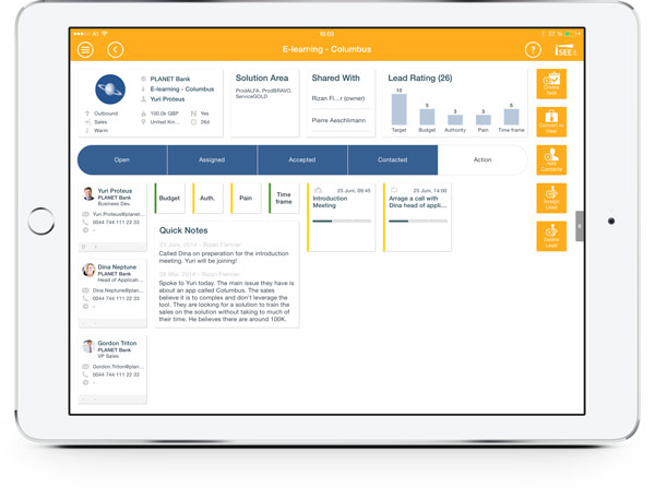 mobile crm app for ipad